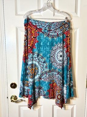 PrinStory Handkerchief Hem Skirt